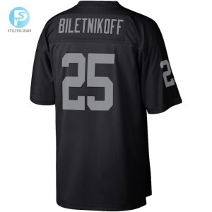 Mens Las Vegas Raiders Fred Biletnikoff Mitchell Ness Black Legacy Replica Jersey stylepulseusa 1 2