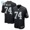 Mens Las Vegas Raiders Kolton Miller Nike Black Game Jersey stylepulseusa 1