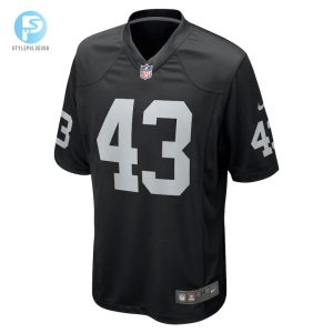 Mens Las Vegas Raiders Kanai Mauga Nike Black Team Game Jersey stylepulseusa 1 1