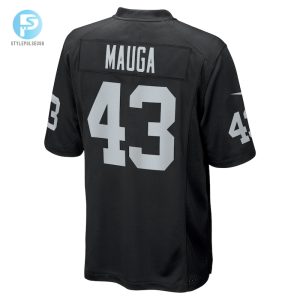 Mens Las Vegas Raiders Kanai Mauga Nike Black Team Game Jersey stylepulseusa 1 2