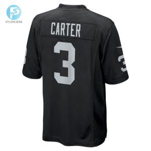 Mens Las Vegas Raiders Deandre Carter Nike Black Game Player Jersey stylepulseusa 1 2