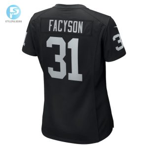 Womens Las Vegas Raiders Brandon Facyson Nike Black Team Game Jersey stylepulseusa 1 2