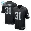 Mens Las Vegas Raiders Brandon Facyson Nike Black Team Game Jersey stylepulseusa 1