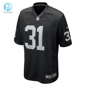 Mens Las Vegas Raiders Brandon Facyson Nike Black Team Game Jersey stylepulseusa 1 1