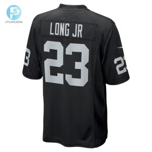 Mens Las Vegas Raiders David Long Jr. Nike Black Team Game Jersey stylepulseusa 1 2