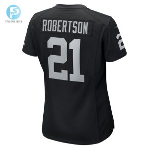 Womens Las Vegas Raiders Amik Robertson Nike Black Team Game Jersey stylepulseusa 1 2