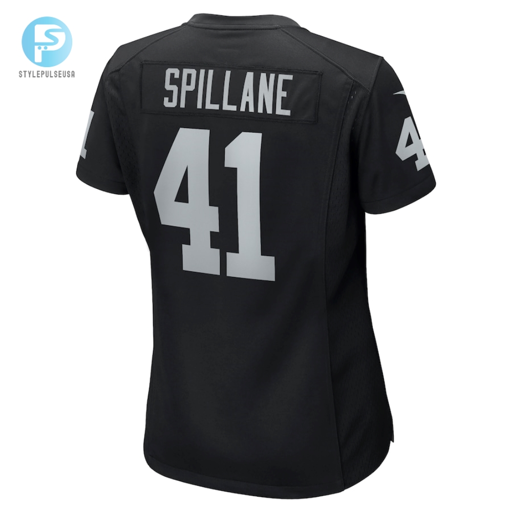 Womens Las Vegas Raiders Robert Spillane Nike Black Game Player Jersey stylepulseusa 1 2