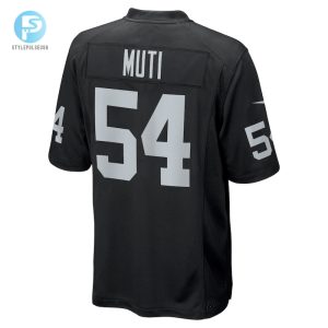 Mens Las Vegas Raiders Netane Muti Nike Black Team Game Jersey stylepulseusa 1 2