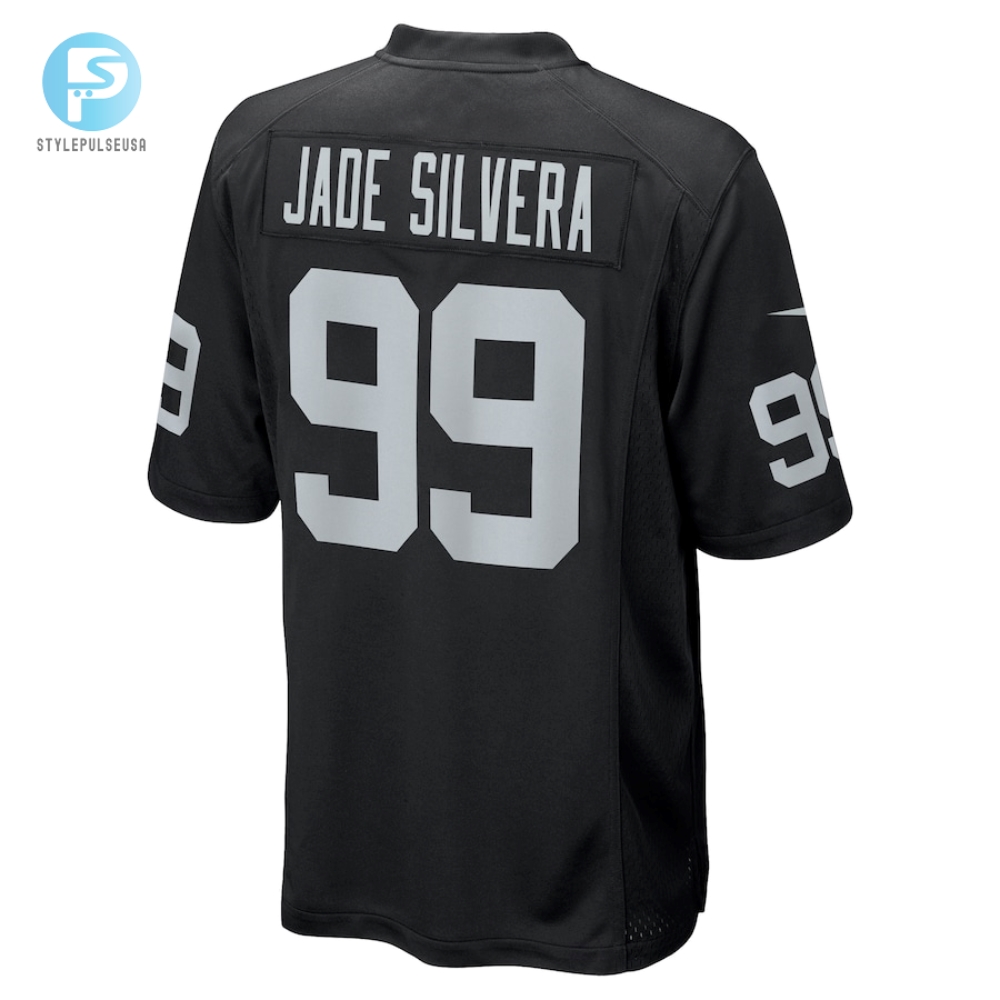 Mens Las Vegas Raiders Nesta Jade Silvera Nike Black Team Game Jersey stylepulseusa 1 2