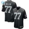 Mens Las Vegas Raiders Kolton Miller Nike Black Game Player Jersey stylepulseusa 1