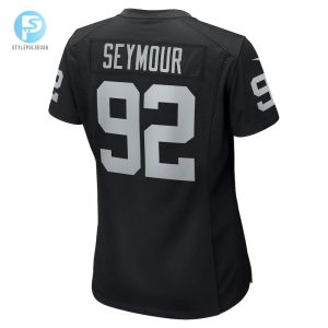 Womens Las Vegas Raiders Richard Seymour Nike Black Retired Player Game Jersey stylepulseusa 1 2