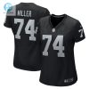 Womens Las Vegas Raiders Kolton Miller Nike Black Game Jersey stylepulseusa 1