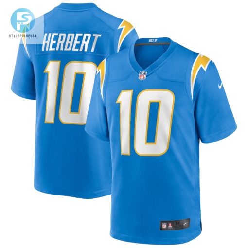 Mens Los Angeles Chargers Justin Herbert Nike Powder Blue Player Game Jersey stylepulseusa 1