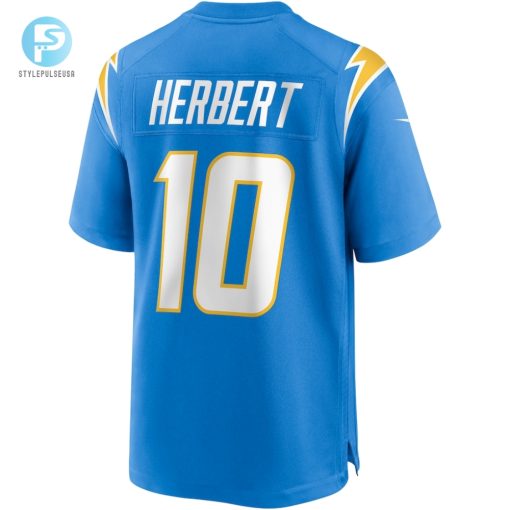 Mens Los Angeles Chargers Justin Herbert Nike Powder Blue Player Game Jersey stylepulseusa 1 2