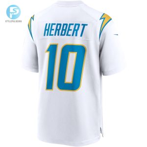 Mens Los Angeles Chargers Justin Herbert Nike White Game Jersey stylepulseusa 1 2