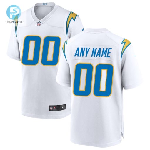 Mens Los Angeles Chargers Nike White Custom Game Jersey stylepulseusa 1