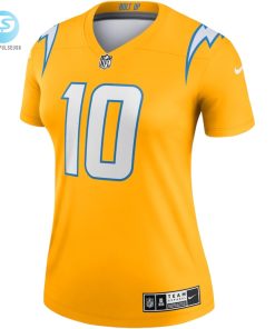 Womens Los Angeles Chargers Justin Herbert Nike Gold Inverted Legend Jersey stylepulseusa 1 1