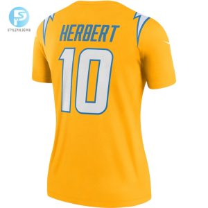 Womens Los Angeles Chargers Justin Herbert Nike Gold Inverted Legend Jersey stylepulseusa 1 2