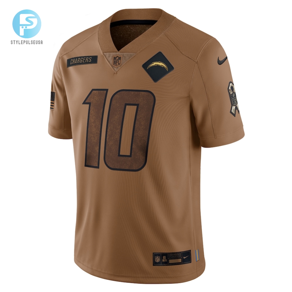 Mens Los Angeles Chargers Justin Herbert Nike Brown 2023 Salute To Service Limited Jersey 