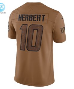 Mens Los Angeles Chargers Justin Herbert Nike Brown 2023 Salute To Service Limited Jersey stylepulseusa 1 2
