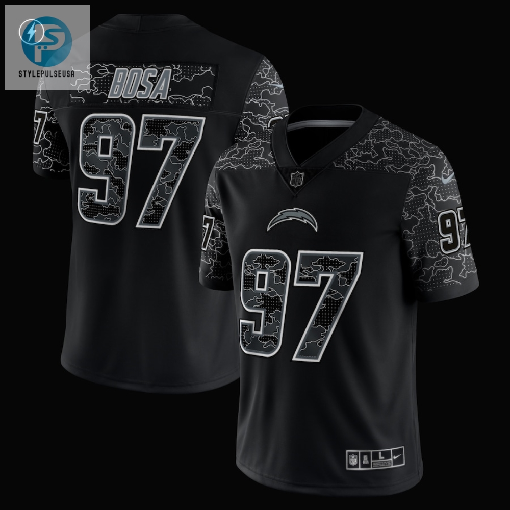 Mens Los Angeles Chargers Joey Bosa Nike Black Rflctv Limited Jersey 