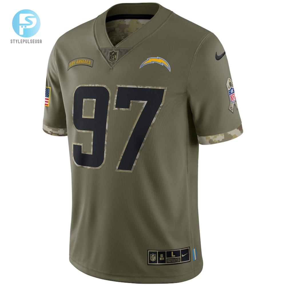 Mens Los Angeles Chargers Nike Olive 2022 Salute To Service Limited Jersey 