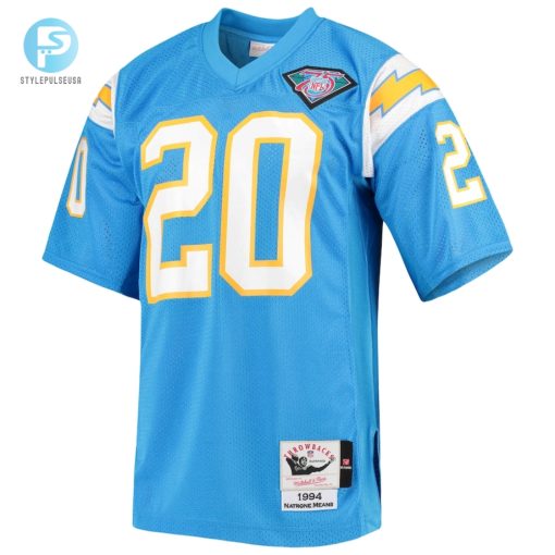 Mens Los Angeles Chargers 1994 Natrone Means Mitchell Ness Powder Blue Authentic Throwback Retired Player Jersey stylepulseusa 1 1