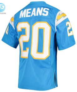 Mens Los Angeles Chargers 1994 Natrone Means Mitchell Ness Powder Blue Authentic Throwback Retired Player Jersey stylepulseusa 1 2