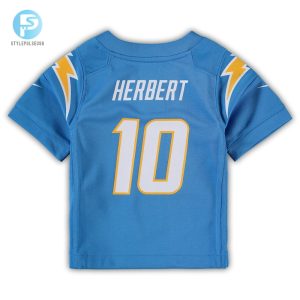 Infant Los Angeles Chargers Justin Herbert Nike Powder Blue Game Jersey stylepulseusa 1 2