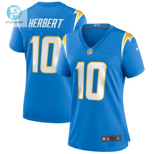 Womens Los Angeles Chargers Justin Herbert Nike Powder Blue Player Game Jersey stylepulseusa 1