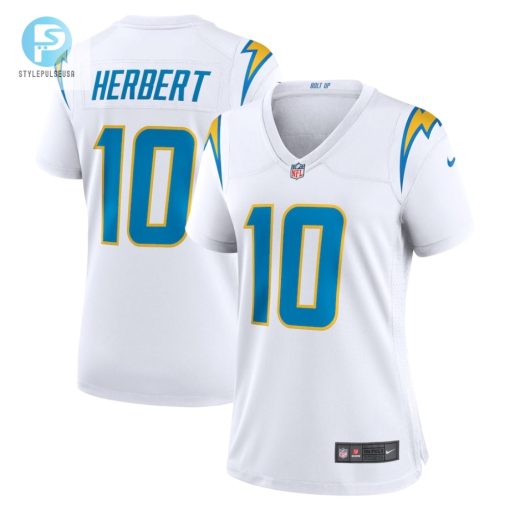 Womens Los Angeles Chargers Justin Herbert Nike White Game Jersey stylepulseusa 1