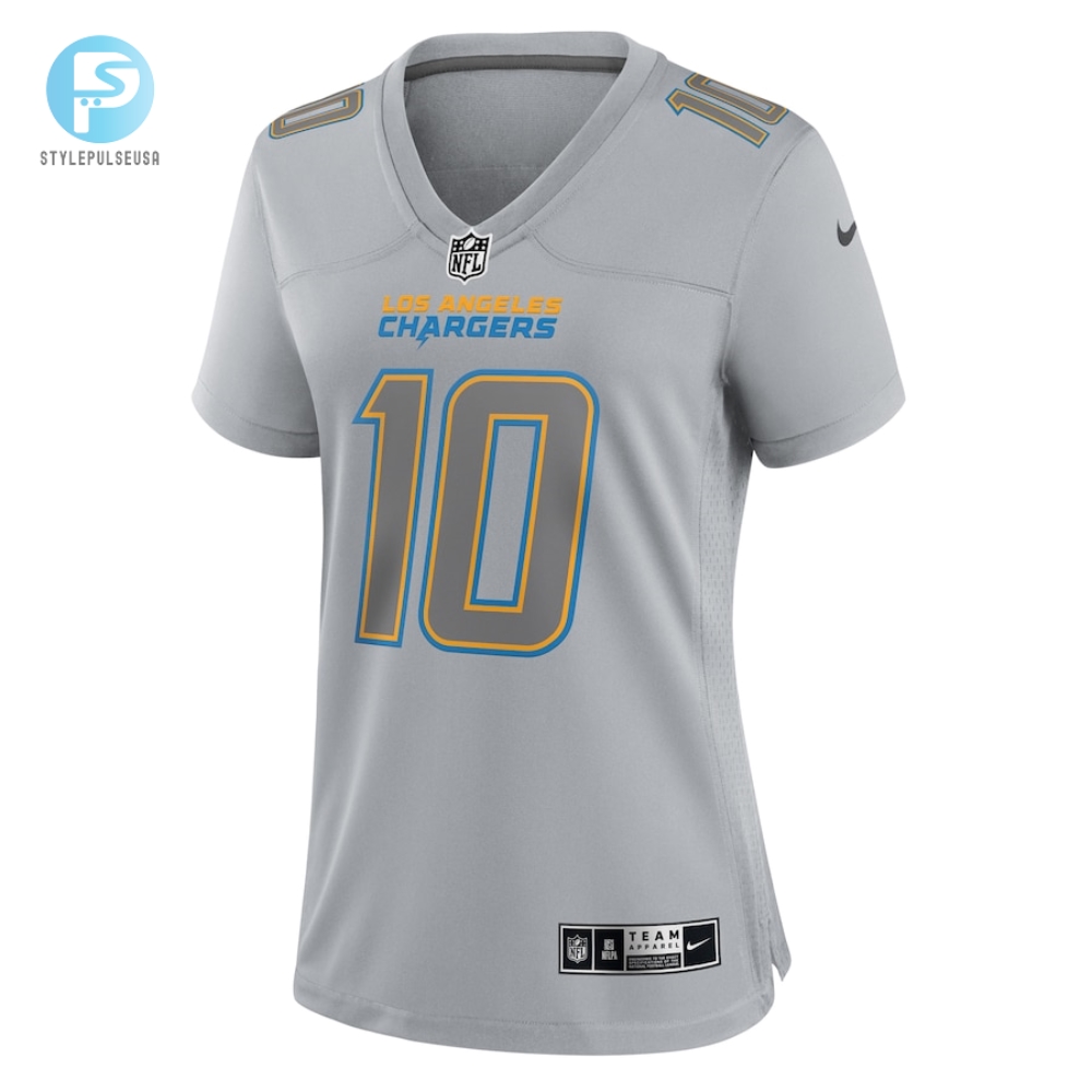 Womens Los Angeles Chargers Justin Herbert Nike Gray Atmosphere Fashion Game Jersey 
