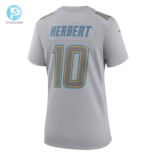 Womens Los Angeles Chargers Justin Herbert Nike Gray Atmosphere Fashion Game Jersey stylepulseusa 1 2
