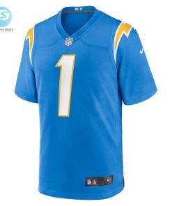 Mens Los Angeles Chargers Number 1 Dad Nike Powder Blue Game Jersey stylepulseusa 1 1