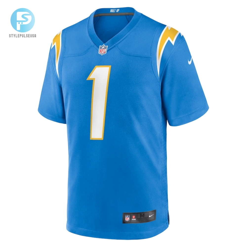 Mens Los Angeles Chargers Number 1 Dad Nike Powder Blue Game Jersey 