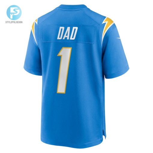 Mens Los Angeles Chargers Number 1 Dad Nike Powder Blue Game Jersey stylepulseusa 1 2