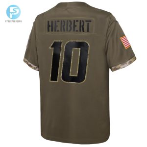 Youth Los Angeles Chargers Justin Herbert Nike Olive 2022 Salute To Service Player Limited Jersey stylepulseusa 1 2