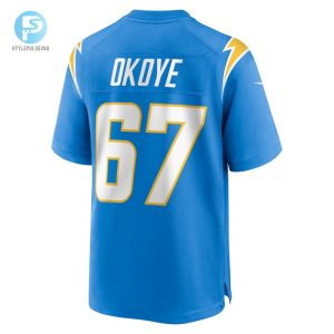 Mens Los Angeles Chargers Cj Okoye Nike Powder Blue Team Game Jersey stylepulseusa 1 2