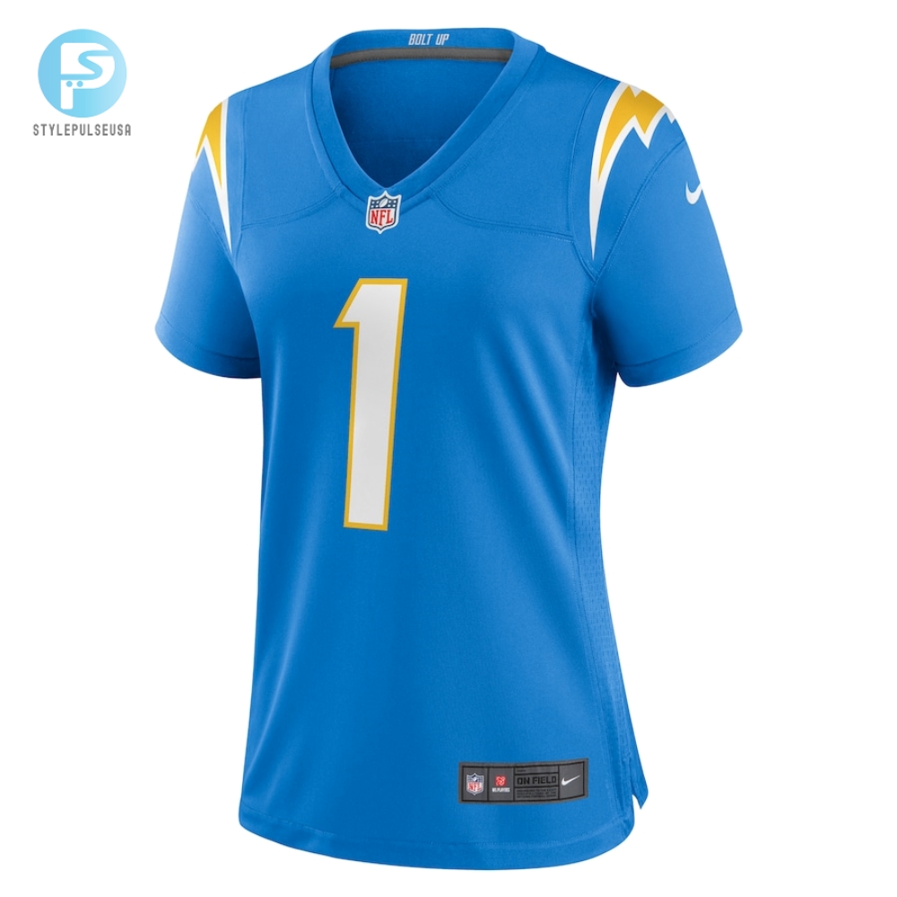 Womens Los Angeles Chargers Number 1 Mom Nike Powder Blue Game Jersey 