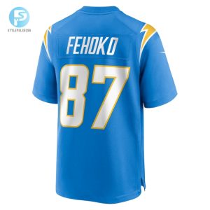 Mens Los Angeles Chargers Simi Fehoko Nike Powder Blue Game Jersey stylepulseusa 1 2