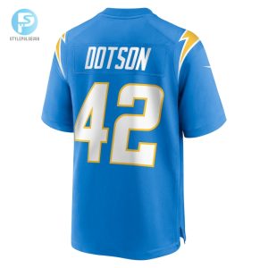 Mens Los Angeles Chargers Elijah Dotson Nike Powder Blue Team Game Jersey stylepulseusa 1 2