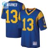 Mens Los Angeles Rams Kurt Warner Mitchell Ness Royal Legacy Replica Jersey stylepulseusa 1