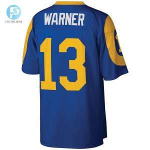 Mens Los Angeles Rams Kurt Warner Mitchell Ness Royal Legacy Replica Jersey stylepulseusa 1 2