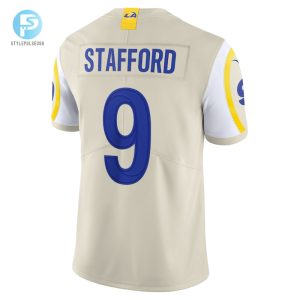 Mens Los Angeles Rams Matthew Stafford Nike Bone Vapor Limited Jersey stylepulseusa 1 2