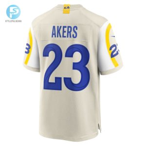 Mens Los Angeles Rams Cam Akers Nike Bone Game Jersey stylepulseusa 1 2