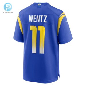 Mens Los Angeles Rams Carson Wentz Nike Royal Team Game Jersey stylepulseusa 1 2