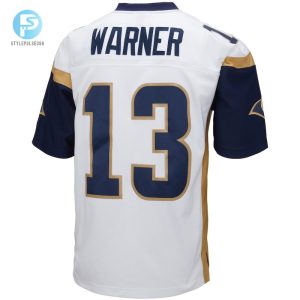 Mens Los Angeles Rams Kurt Warner Mitchell Ness White Big Tall 2001 Retired Player Replica Jersey stylepulseusa 1 2