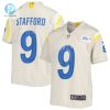 Youth Los Angeles Rams Matthew Stafford Nike Cream Game Jersey stylepulseusa 1