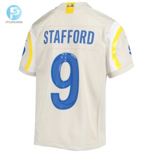 Youth Los Angeles Rams Matthew Stafford Nike Cream Game Jersey stylepulseusa 1 2