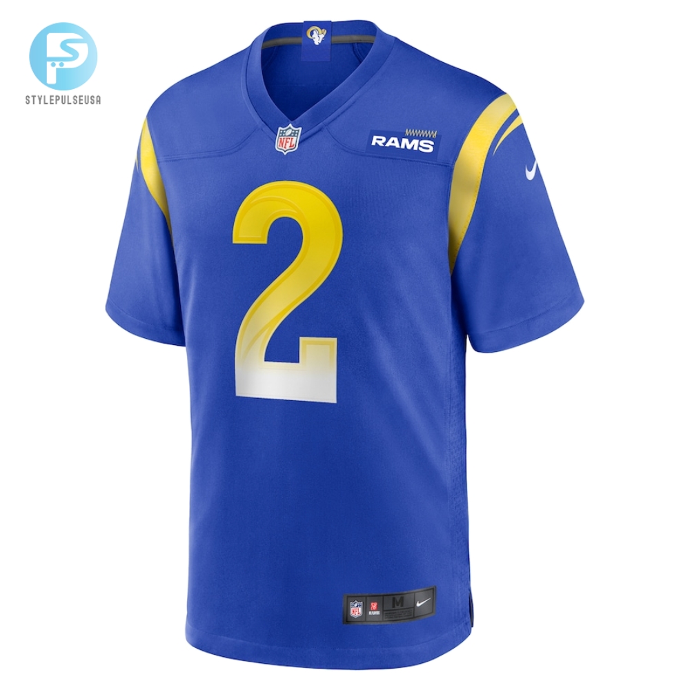 Mens Los Angeles Rams Russ Yeast Nike Royal Home Game Jersey 
